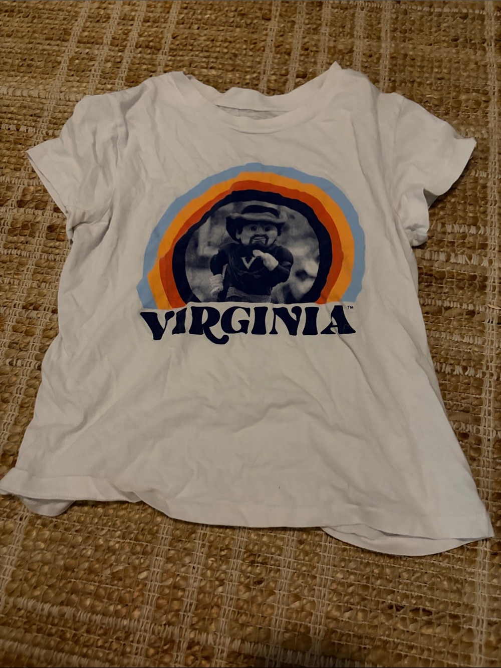 Virginia Graphic Tee with Retro Rainbow Logo